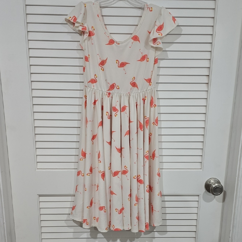 Dot Dot Twirl Flamingo Dress